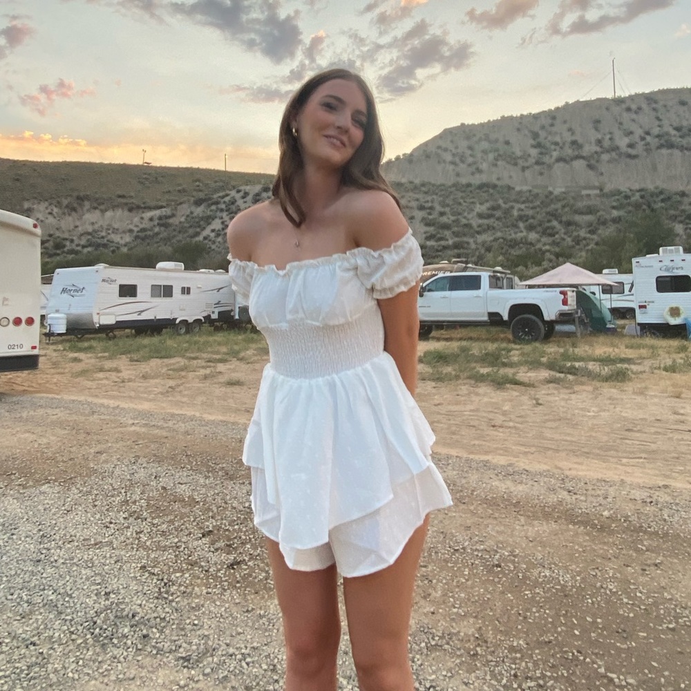 White Lace Romper